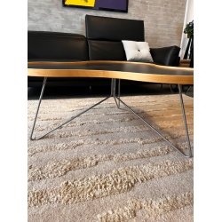 Flower Sofabord Sort Lys kant