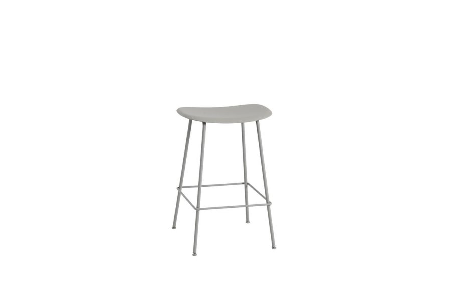 Fiber Counter Stool, ohne R�ckenlehne Stahl Grey/Grey