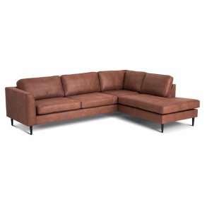 Houston sofa med open end - cognac