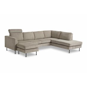 Houston sofa med open end og chaiselong - beige
