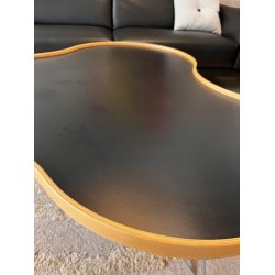 Flower Sofabord Sort Lys kant