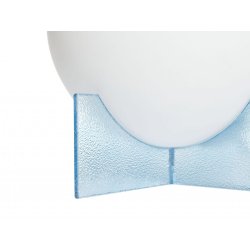 Bordlampe i glas, opal/bl