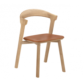 Bok spisebordsstol - Eg, cognac lder