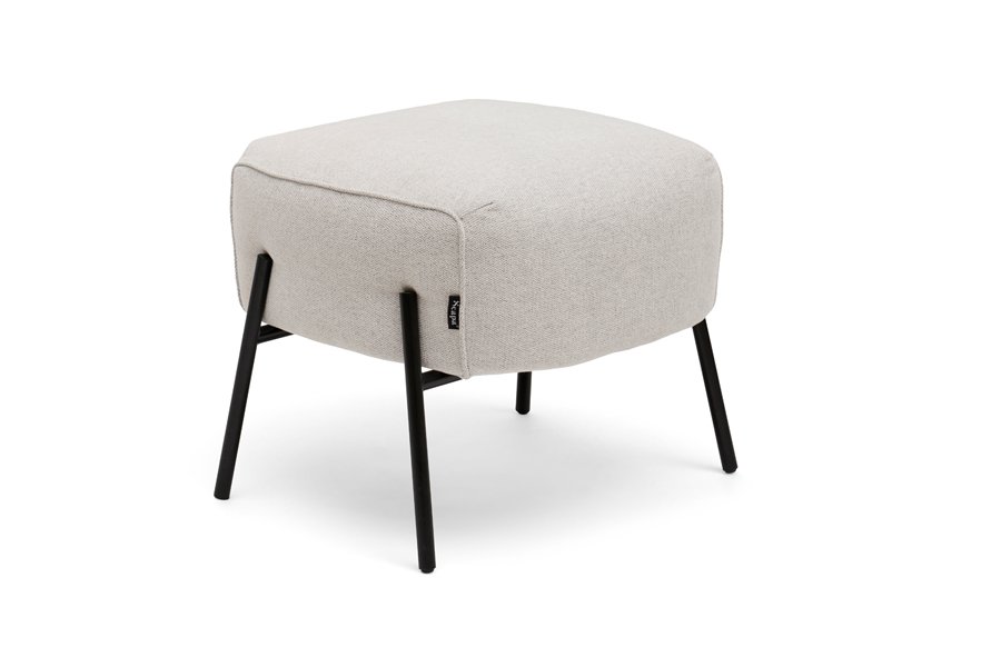 Diva Hocker mit schwarzem Metall