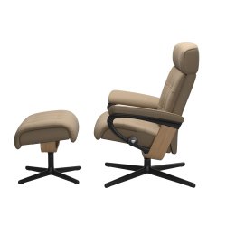 Stressless Erik + skammel - Cross stel | Paloma Sand