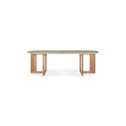 Trestle outdoor dining table