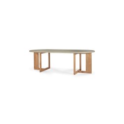 Trestle outdoor dining table