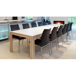 Skovby SM 24 Spisebord- Hvid laminat - Eg hvidolie