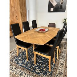 HSM Spisebord i Eg + 4 Capri Stole � Komplet S�t