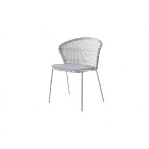 Lean stol, stabelbar hvid