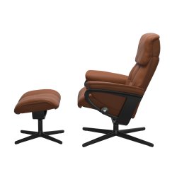 Stressless Ruby + skammel - Cross stel | Paloma New cognac 