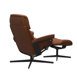 Stressless Ruby + skammel - Cross stel | Paloma New cognac 