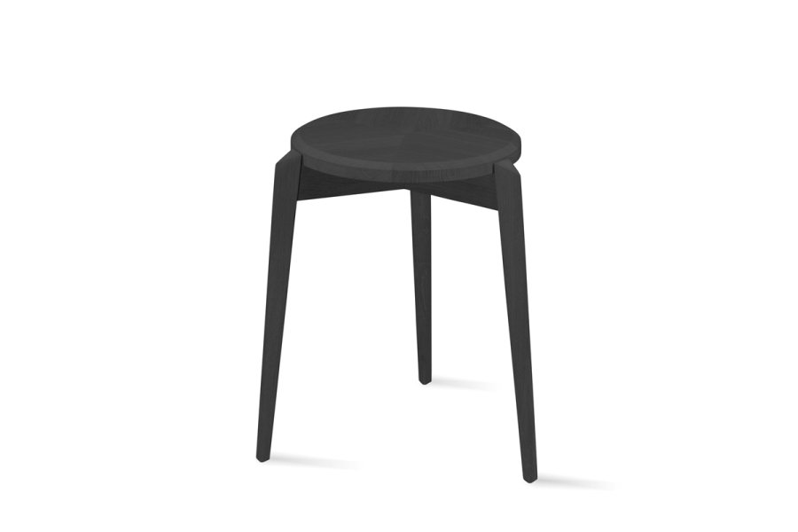 #840 Hocker | Skovby Schwarz lackierte Eiche