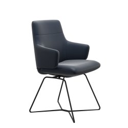 Stressless Chili Spisebord stol med Lav Ryg m/arm Str L D301 Oxford Blue