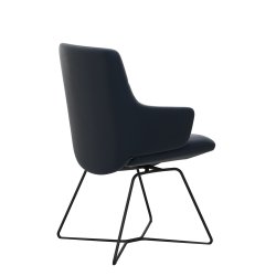 Stressless Chili Spisebord stol med Lav Ryg m/arm Str L D301 Oxford Blue