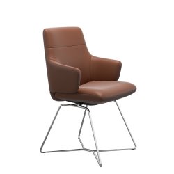 Stressless Chili Spisebord stol med Lav Ryg m/arm Str L D301 New Cognac