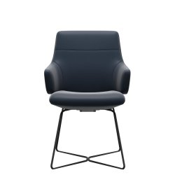 Stressless Chili Spisebord stol med Lav Ryg m/arm Str L D301 Oxford Blue