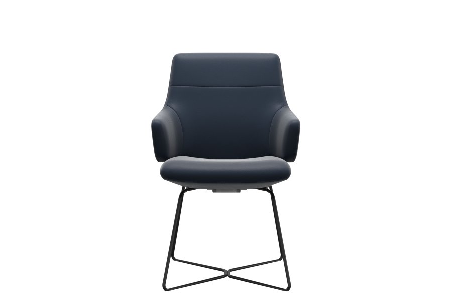 Stressless Chili Spisebord stol med Lav Ryg m/arm Str L D301 Oxford Blue