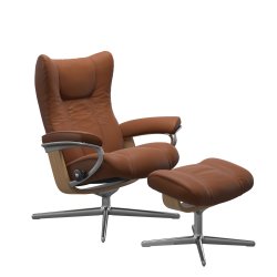 Stressless Wing - Cross stel | Paloma New cognac