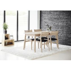 CAS 121 spisebord i eg med 1 x butterfly tillgsplade