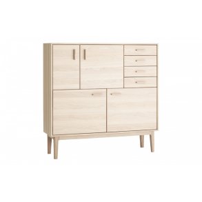 Cas 700 Highboard in wei gelter Eiche 