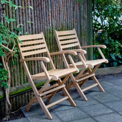 Butterfly Klapptisch + 2 York Sthlen | Teak