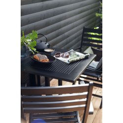 Butterfly Klapptisch mit 2 York Sthlen | Schwarz