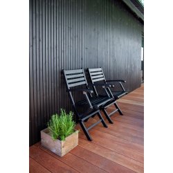 Butterfly Klapptisch mit 2 York Sthlen | Schwarz