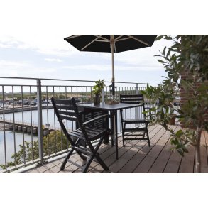 Butterfly Klapptisch mit 2 York Sthlen | Schwarz