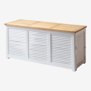 Hyndeboks | Hvid med teak lg