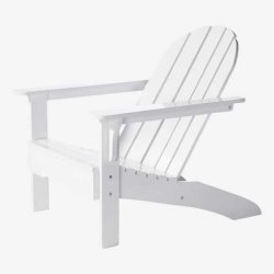 2 x Adirondack Stuhl mit Fubank | Wei