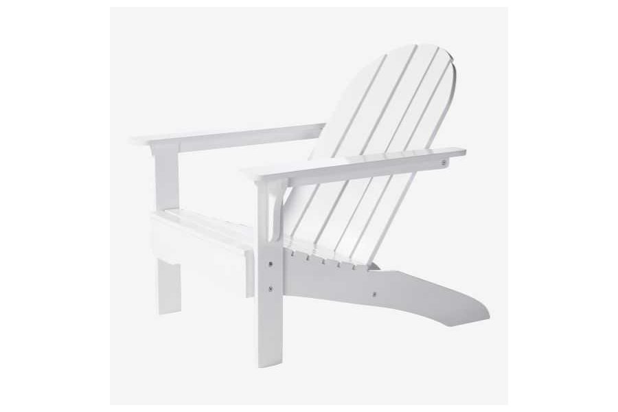 2 x Adirondack stol med | Hvid Havemøbler - Indbo Center