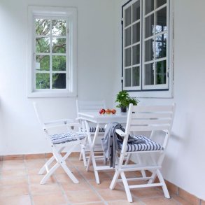 York foldebord + 2 York armstole | Hvid