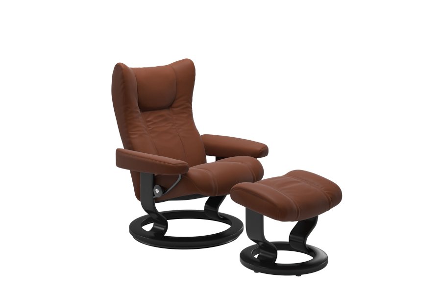 Stressless Wing - Classic stel Medium Paloma l&aelig;der Copper  Uden skammel