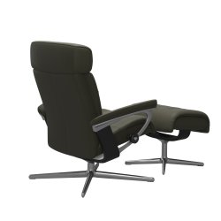 Stressless Erik + skammel - Cross stel | Paloma Dark olive