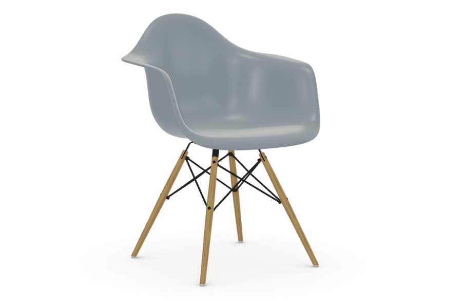Eames DAW - Rahmen aus goldenem Ahorn Ice grey