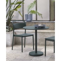 Linear Steel Caf Table 70