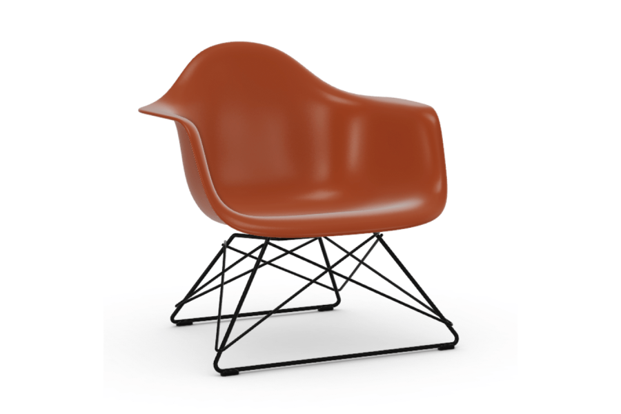 Eames LAR - dunkle Basis Rusty orange
