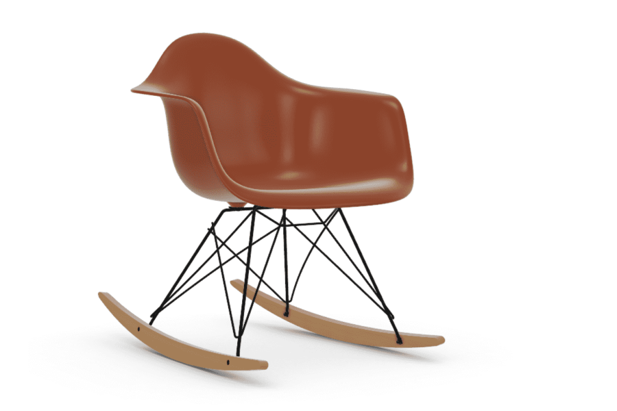 Eames RAR Schaukelstuhl - dunkel Basis Rusty orange