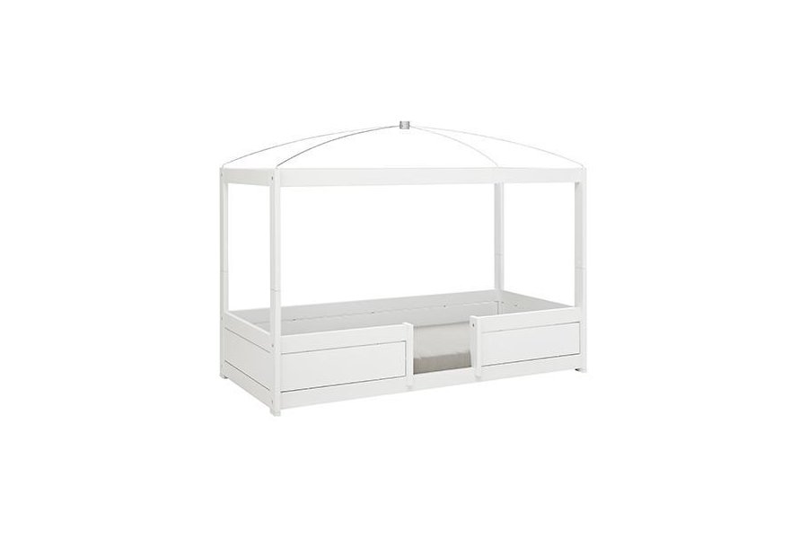 Bett mit Himmel (4-in-1-Bett) Wei Standard Lamellenboden