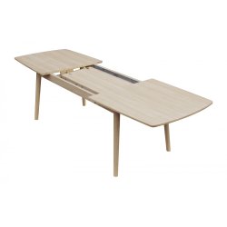 CAS 120 spisebord i eg med 1 x butterfly tillgsplade
