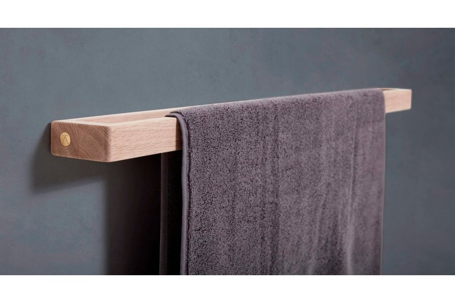 Handtuchhalter einzeln - Eiche