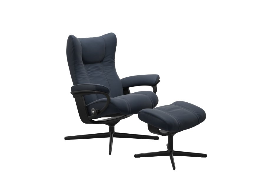 Stressless Wing - Cross stel | Paloma Oxford blue